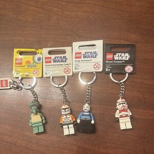 Lego Star Wars Keychain Minifigure Charms - Green, Orange, Blue, White